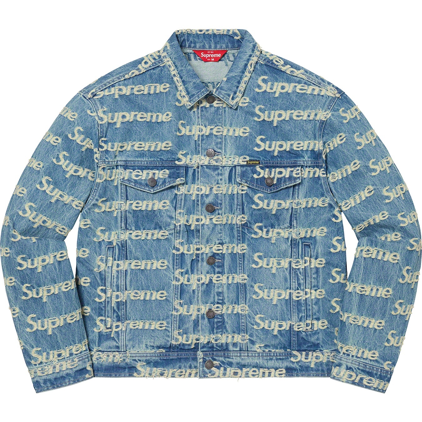 Frayed Logos Denim Trucker Jacket view 15